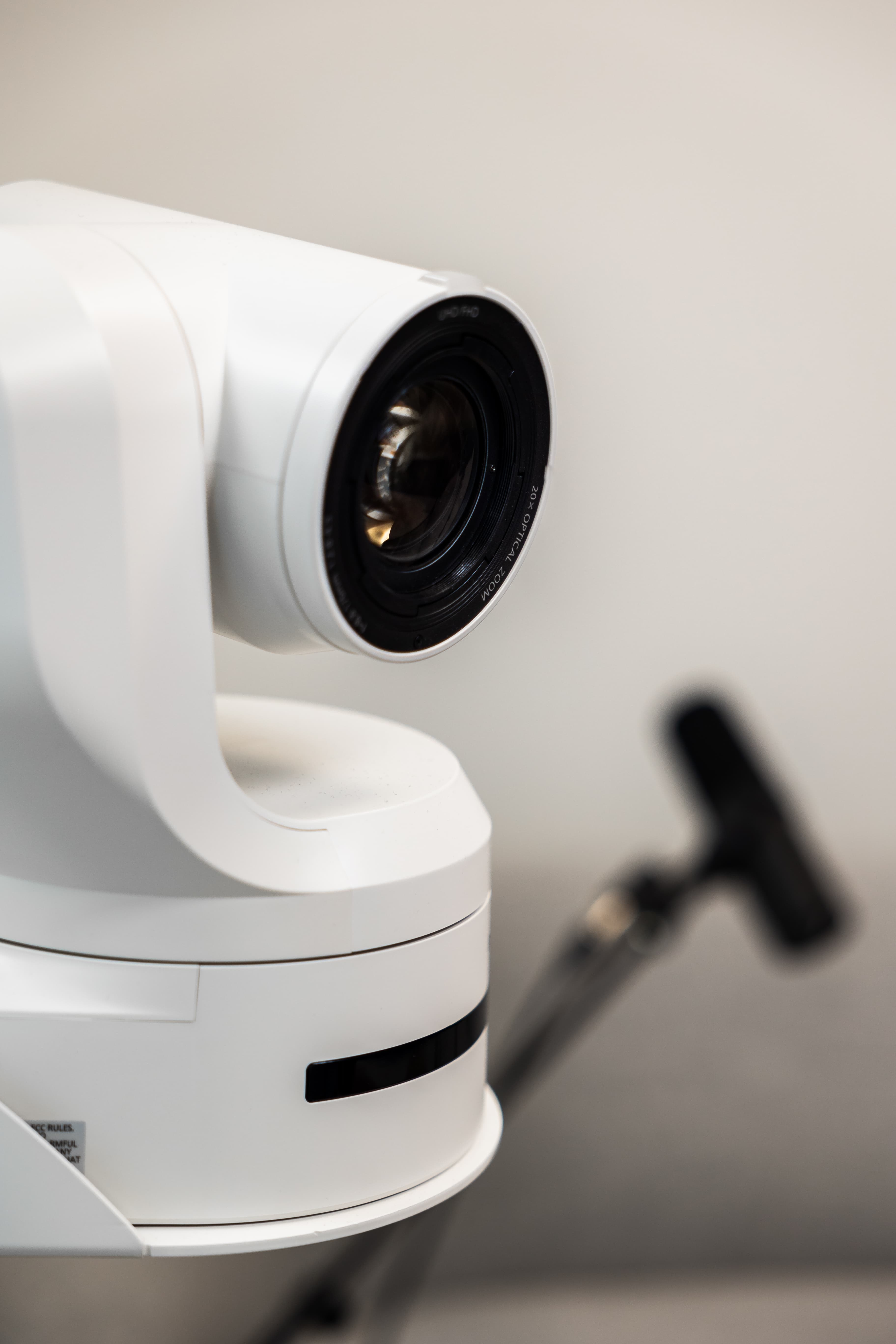 Panasonic AW-UE150 4K PTZ camera in the podcast studio