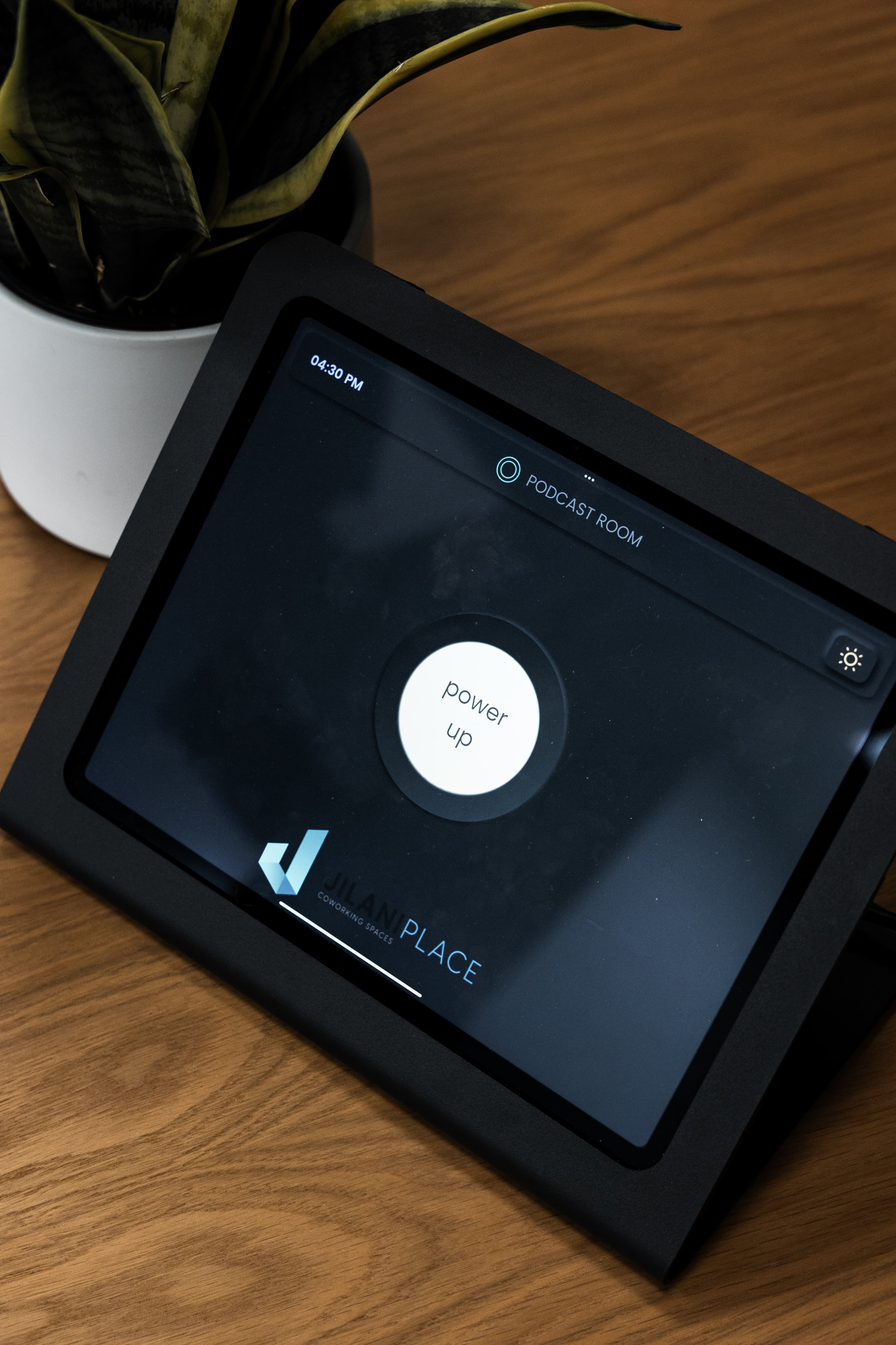 OCTAV control panel for one-touch recording in the podcast studio