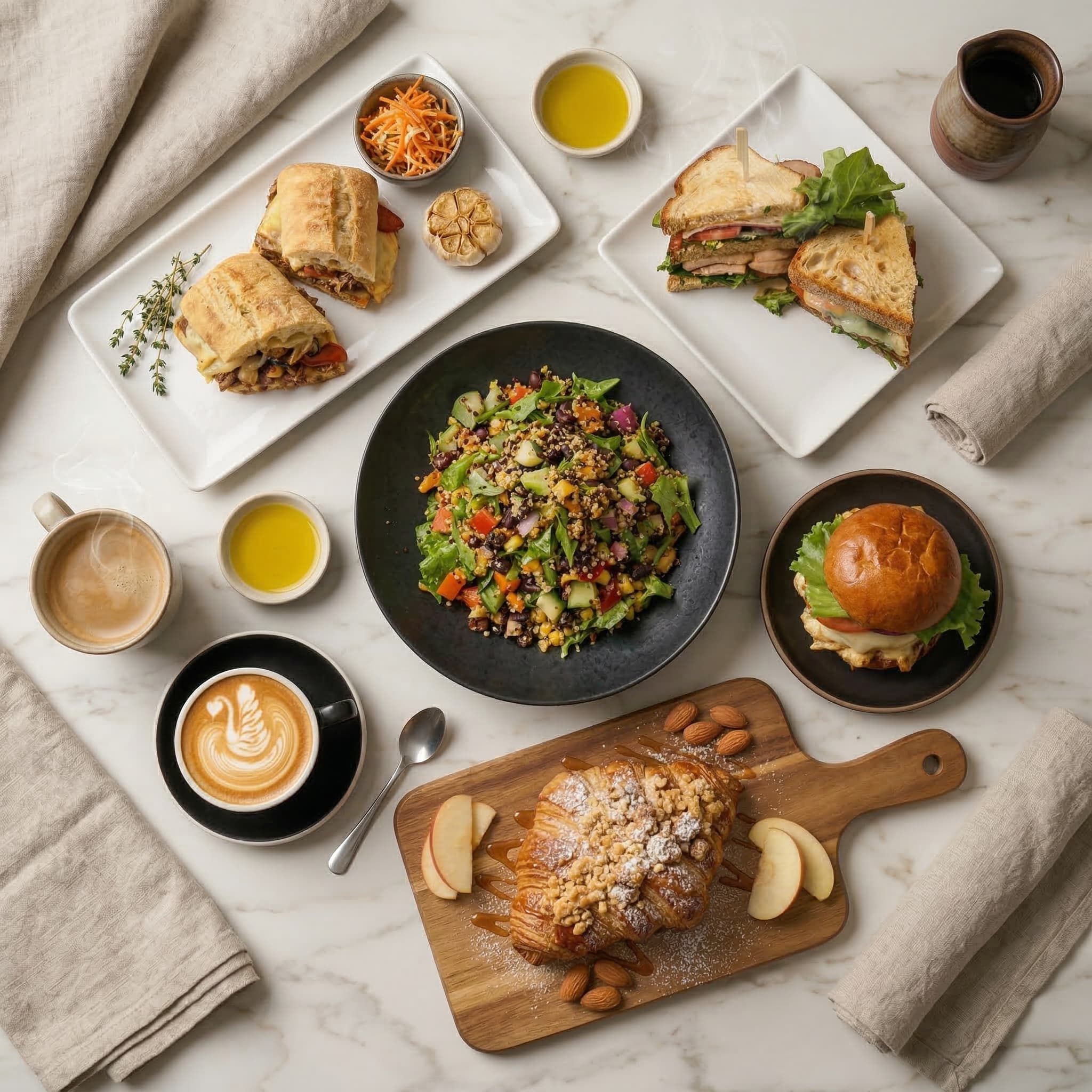 Cafe 295 food and drinks prepared for meeting catering