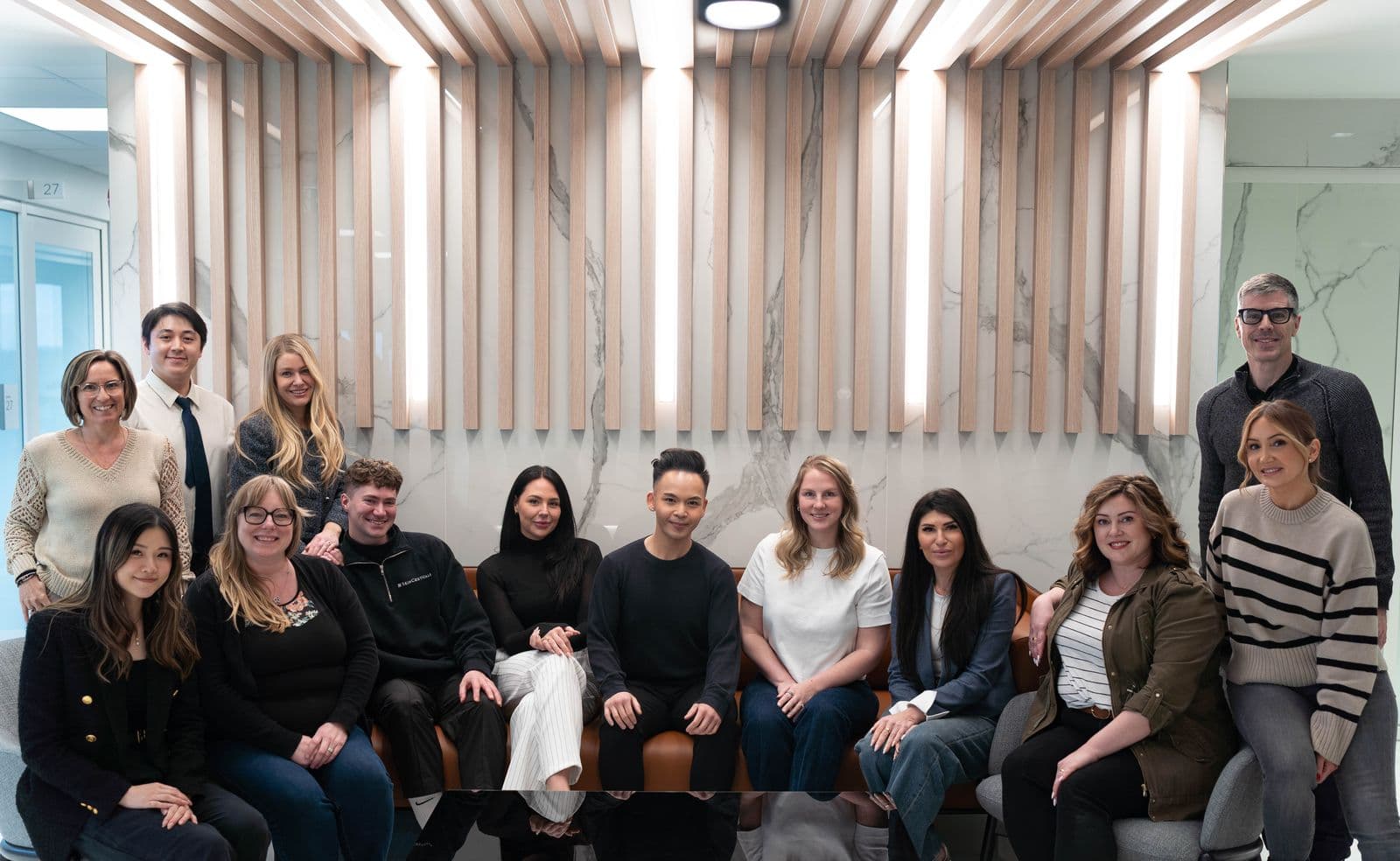 L'Oréal Canada team posed at Jilani Place