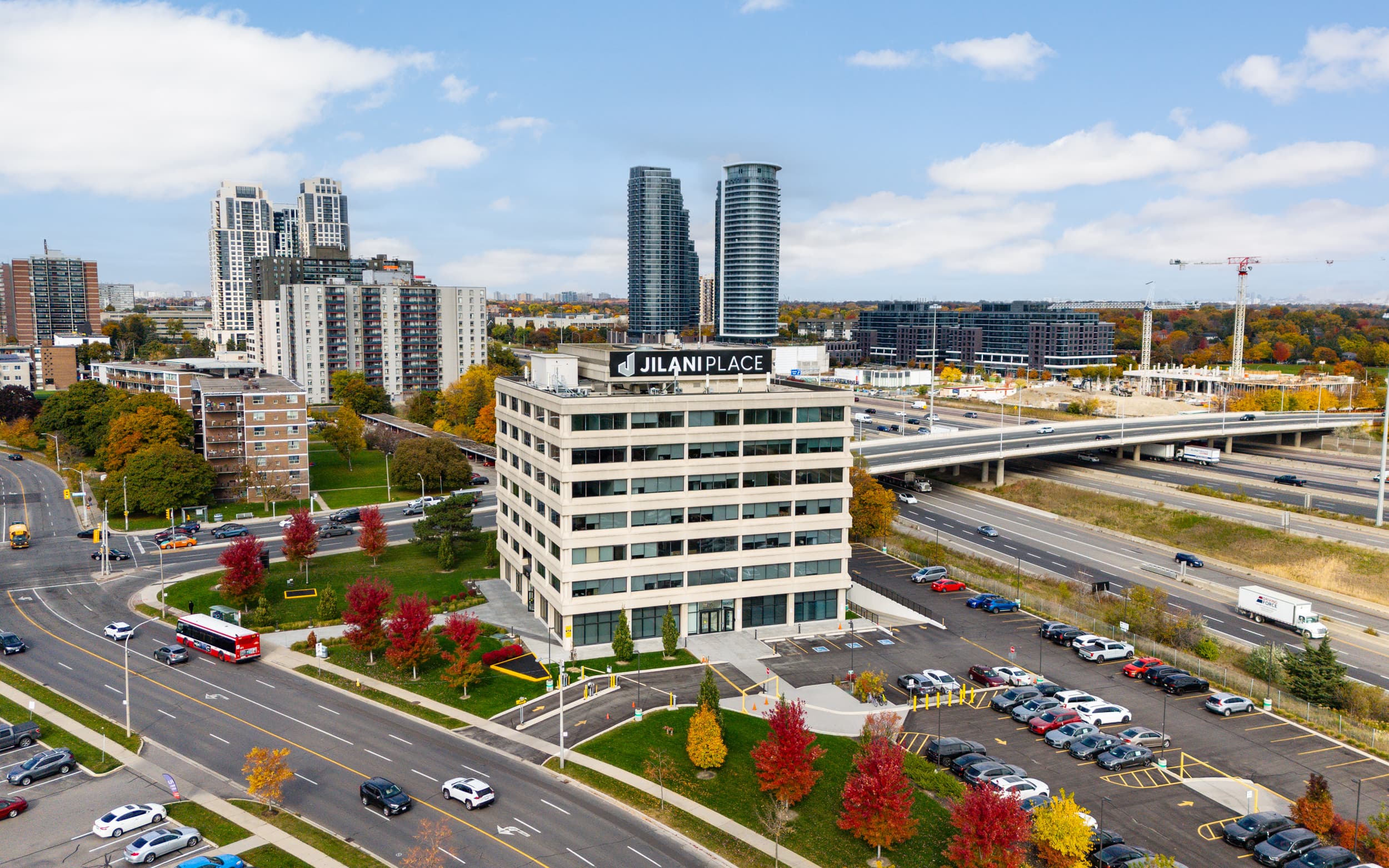 Exterior of the office building at 295 The West Mall, Etobicoke