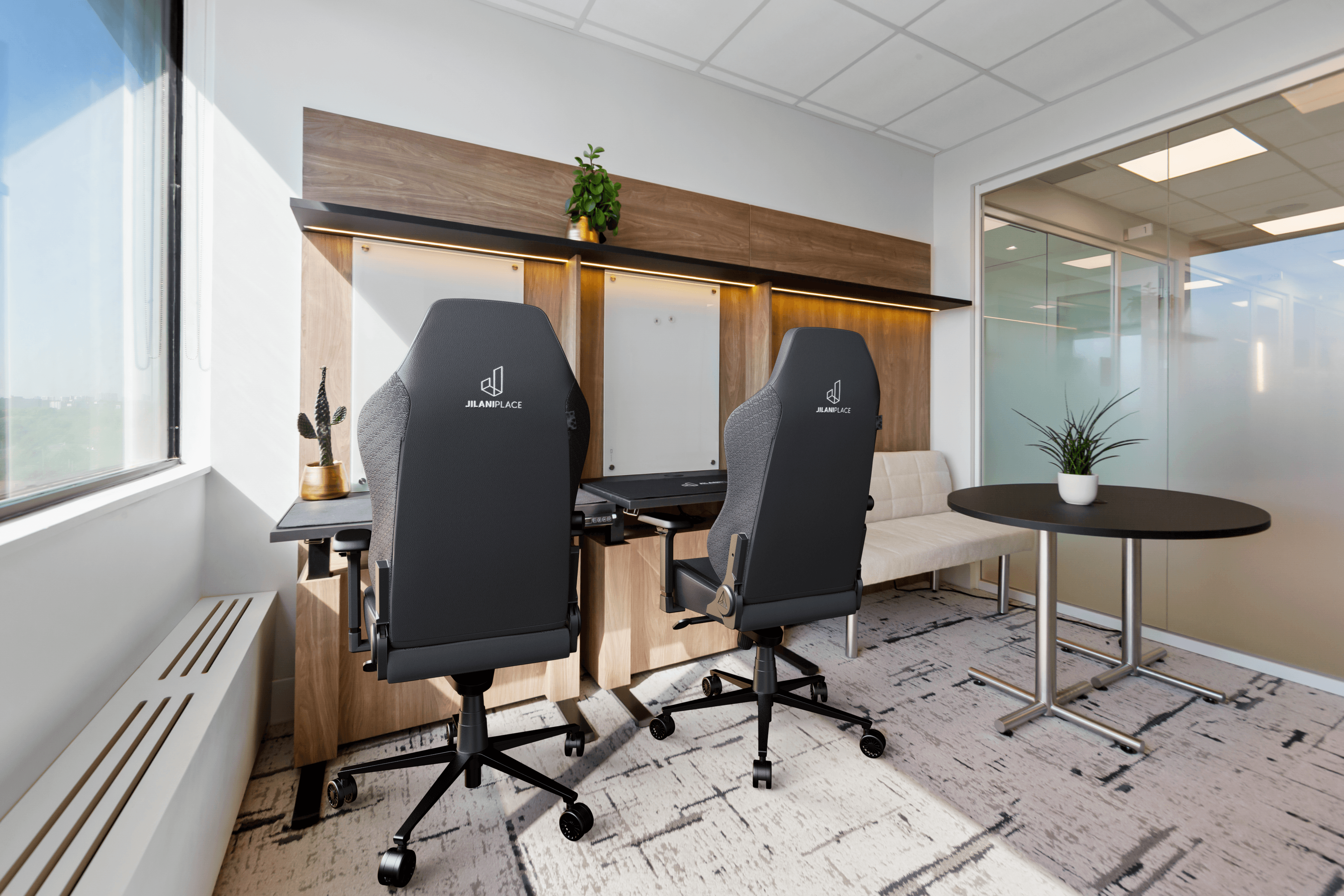 Small team private office with multiple desks