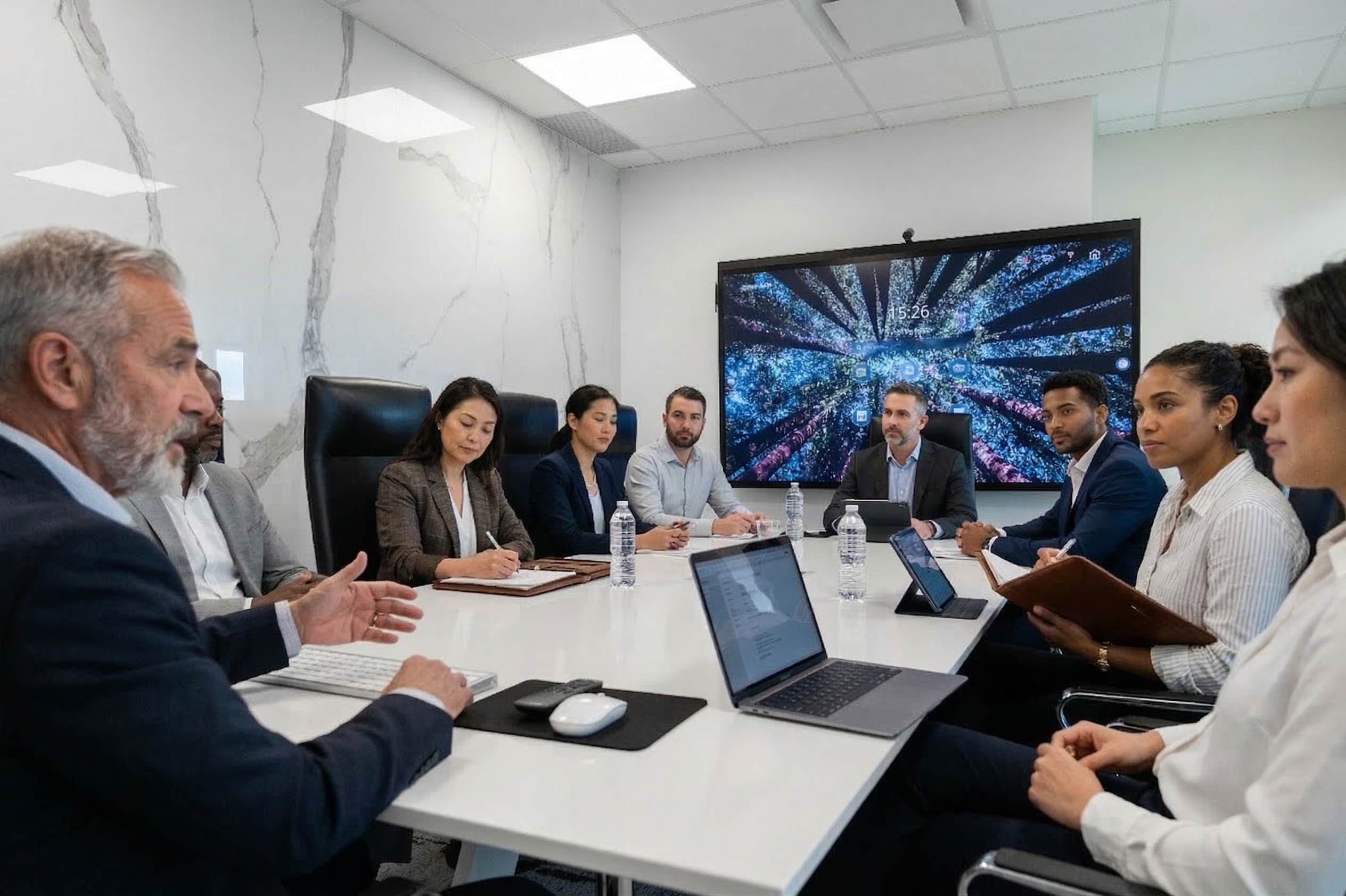 Private meeting room suitable for a professional video call