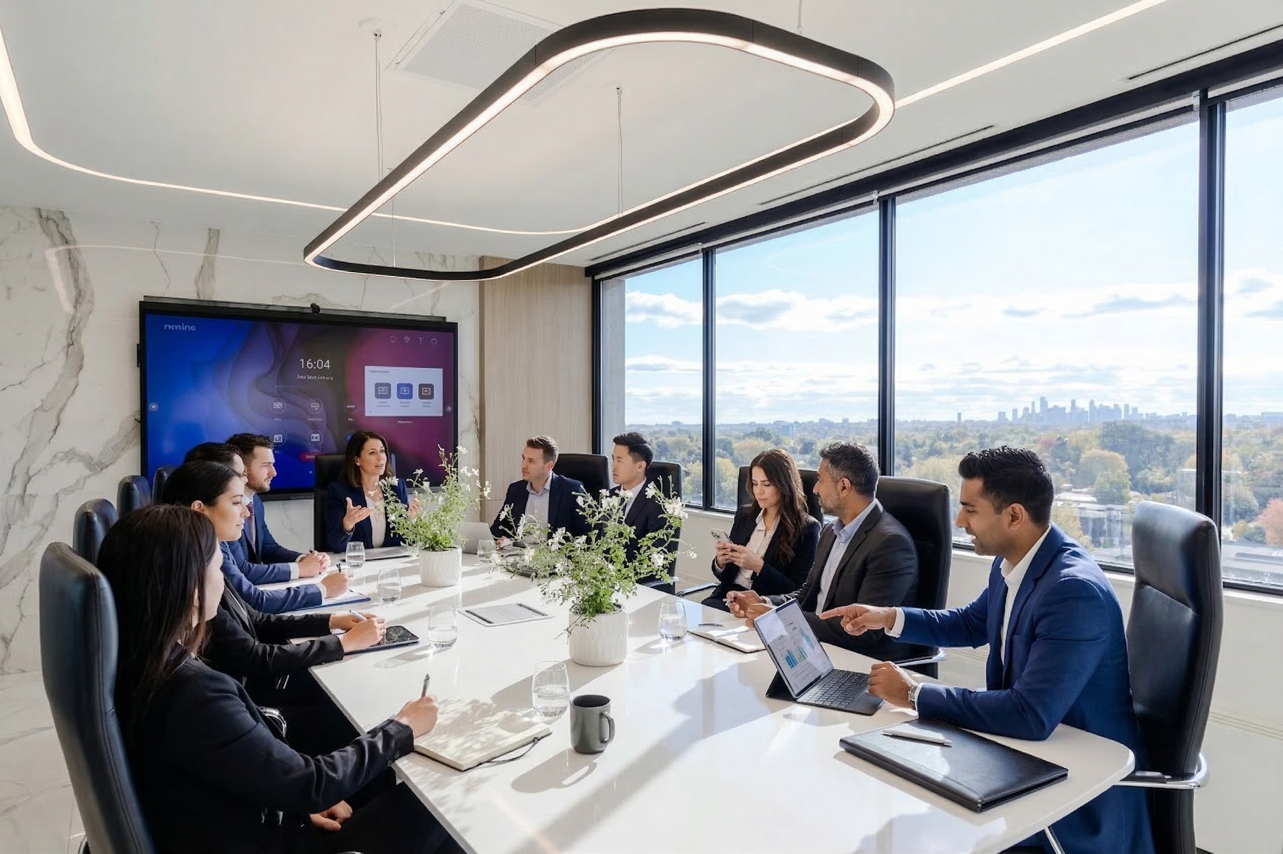 Professionals in the Smart Boardroom at Jilani Place